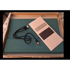 Tablet Wireless Keyboard  Case Teal Apple iPads Hard Shell Charging Cord Incl